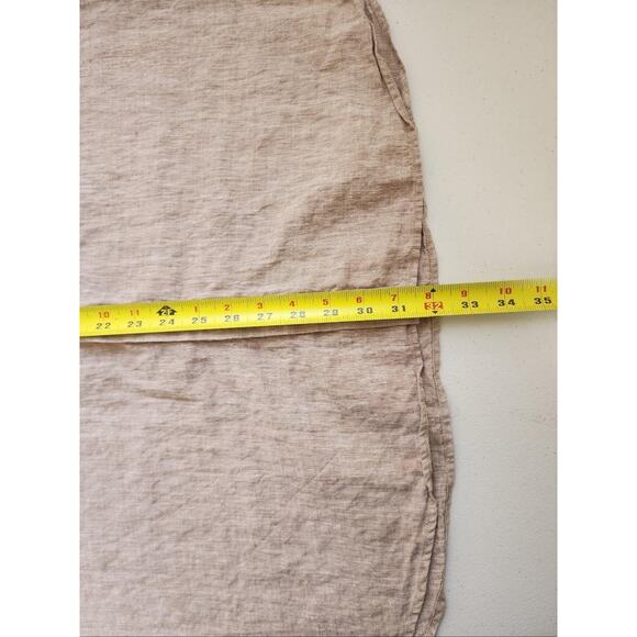 Stanza Shirt Mens 16.5 42cm Beige 100% Linen Long Sleeve Button Casual Coastal - Picture 8 of 11